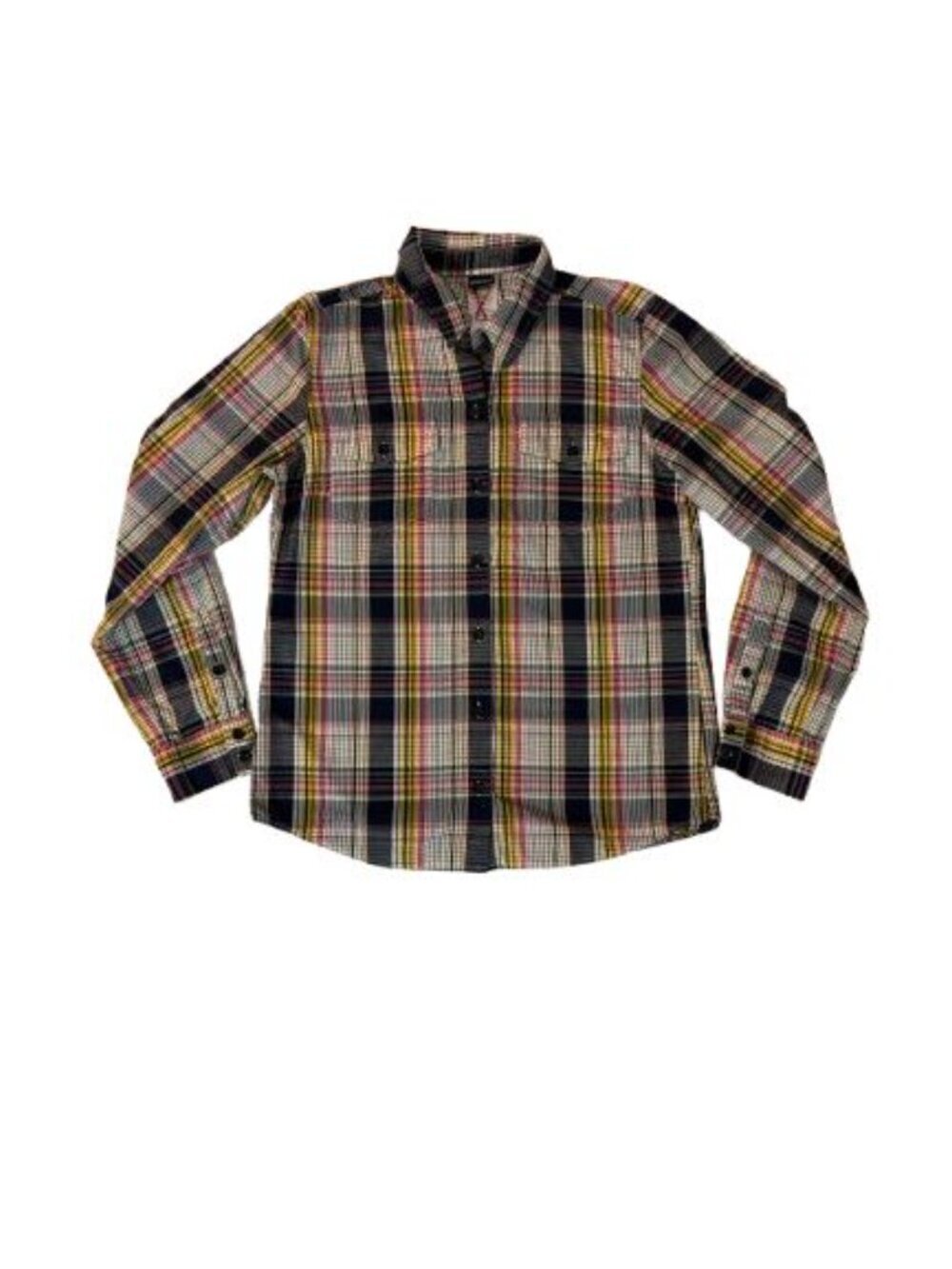 Patagonia Plaid Button Front Shirt Women's Size 8 Outdoor Hiking.
